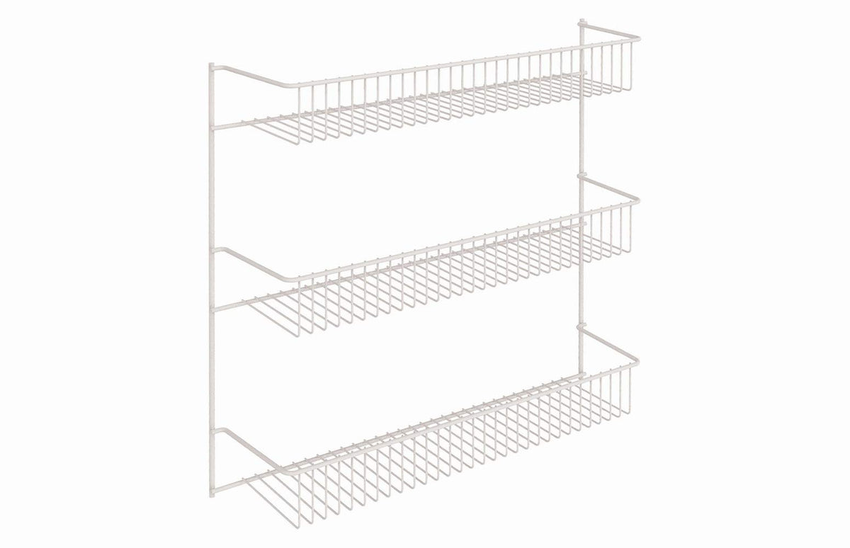 ClosetMaid 3Tier Hanging Wall Mounted Metal Rack for Spices, Shelf Storage, Pantry Organization, Laundry, Kitchen, Bathroom, Wh