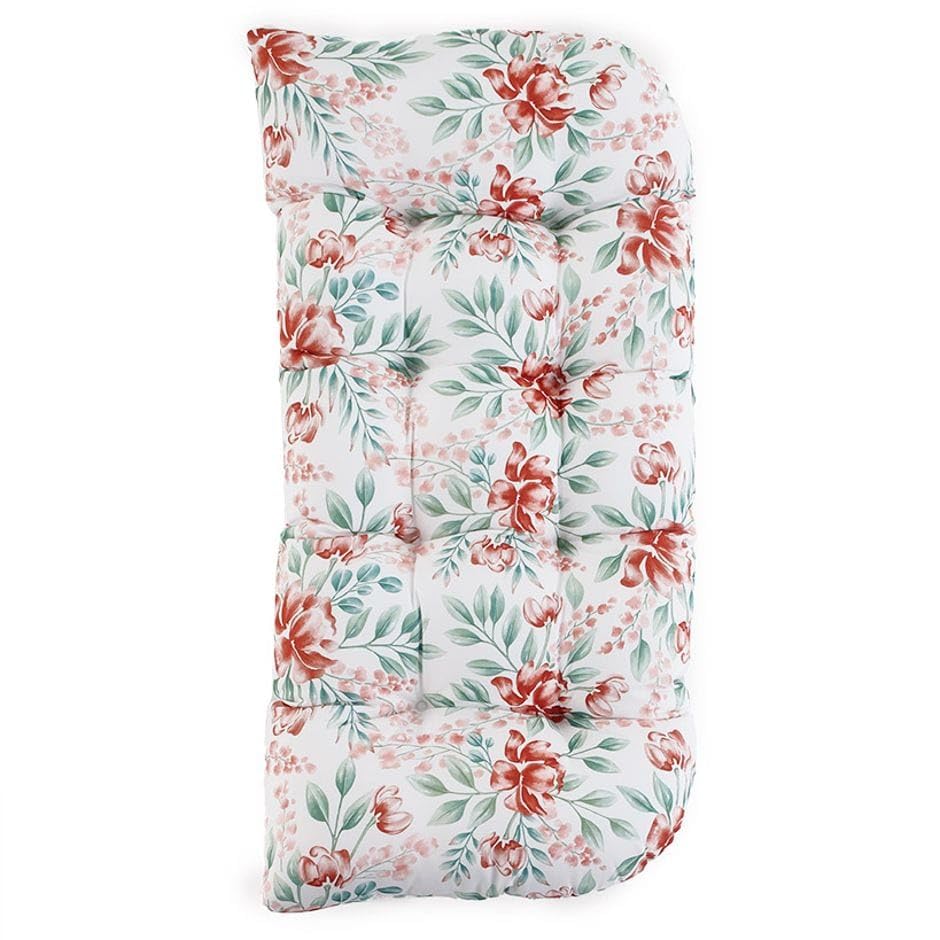 Printed Outdoor Cushion Collection - Terra Cotta Floral Chaise Lounge