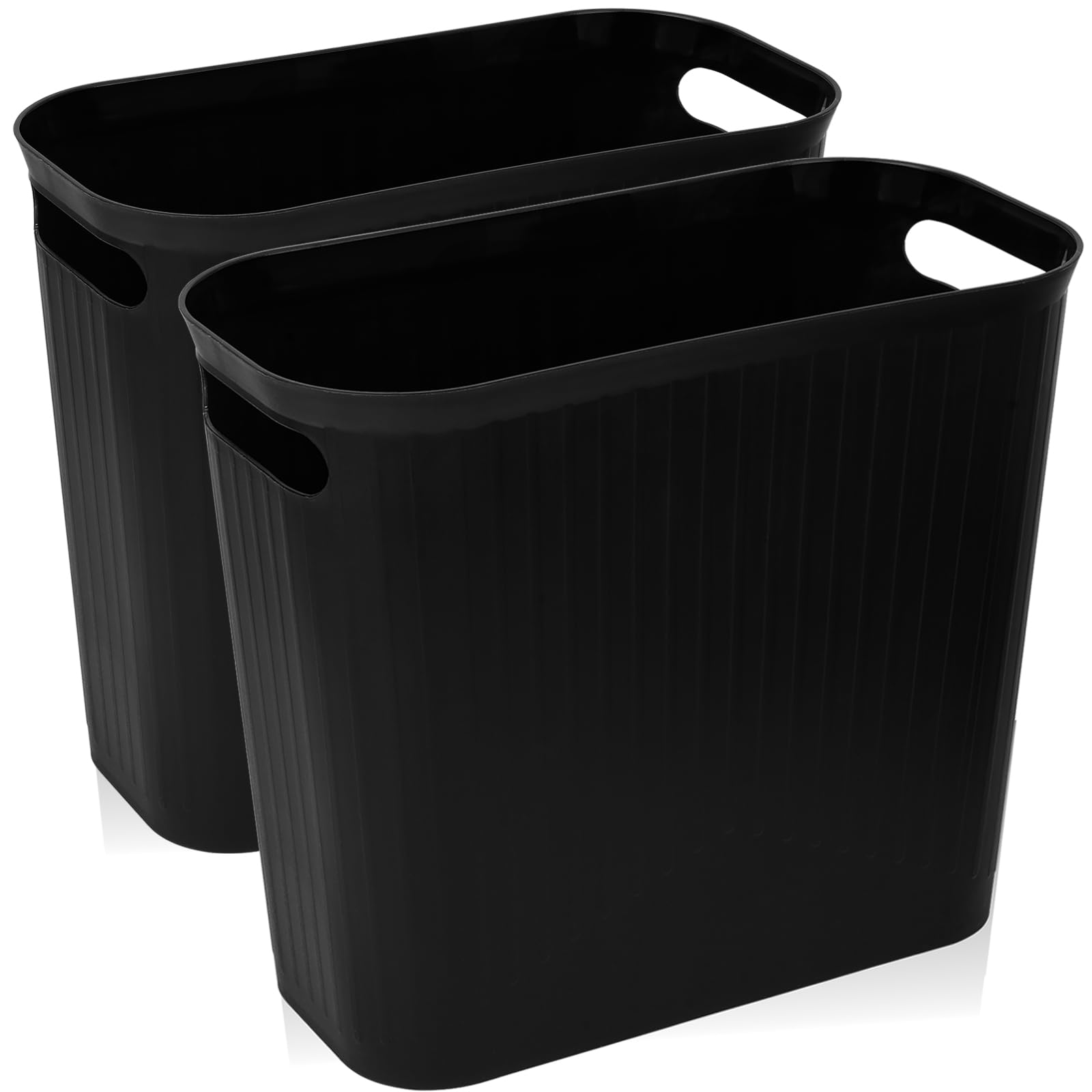 rejomiik Bathroom Small Trash Can Slim Garbage Can Wastebasket 3.5 Gallon Plastic Trash Bin Container for Bedroom, Home, Office,