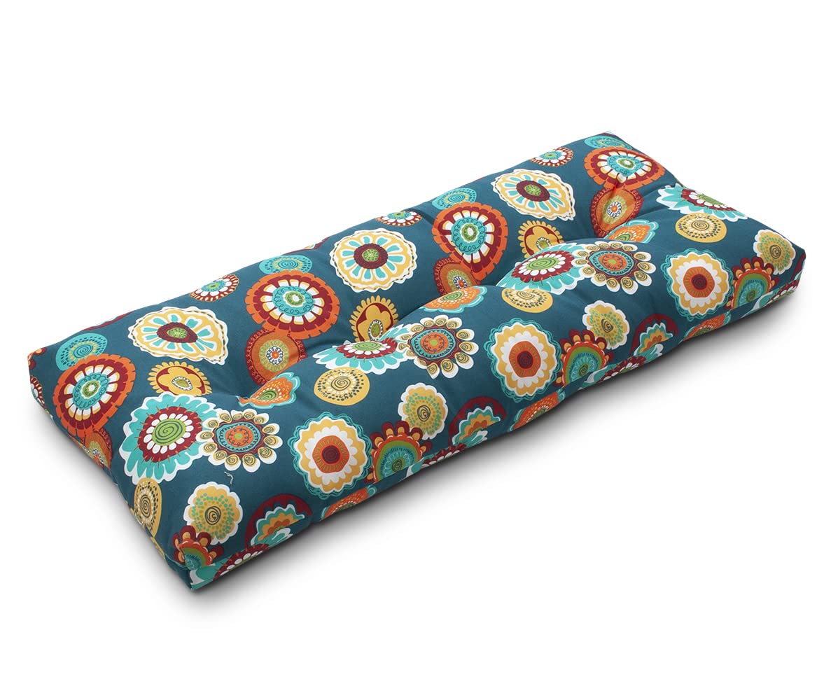 Magpie Patio Bench Cushion 42'X18', Indoor/Outdoor Non-Slip Water Resistant Long Seat Pads, Tufted Loveseat Cushion For Swing,