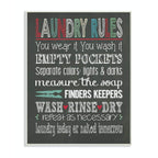 Stupell Home D  cor Laundry Rules Typography Chalkboard Bathroom Wall Plaque, 10 x 0.5 x 15, Proudly Made in USA