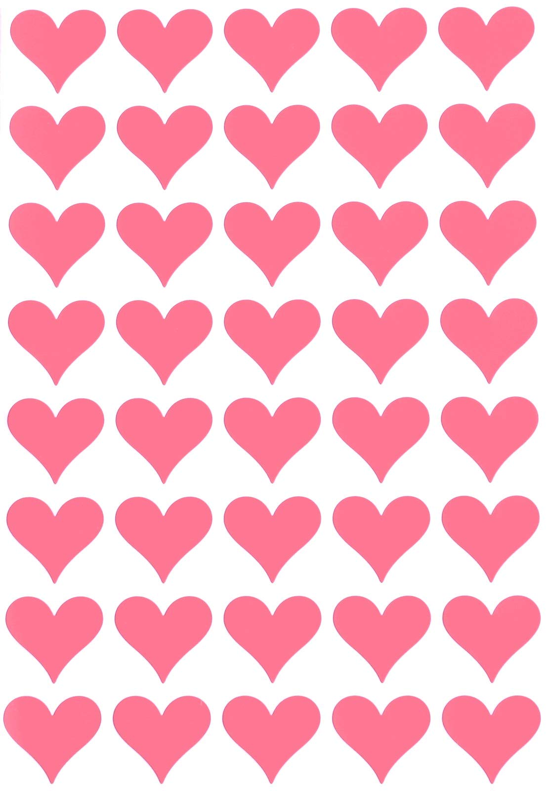 Valentine'S Day Heart Stickers 3/4 Inch Scrapbooking Sticker Sheets Love Embellishments Pink Labels 19Mm - 4320 Pack By Royal Gr