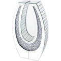 Acme Noralie Glass Accent Decor in Mirrored and Faux Diamonds