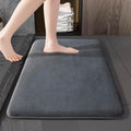 Onlyeasy NonSlip Memory Foam, Machine Washable, Soft Velvet Bath Mats, Easier to Dry for Bathroom Floor (1724, Grey)