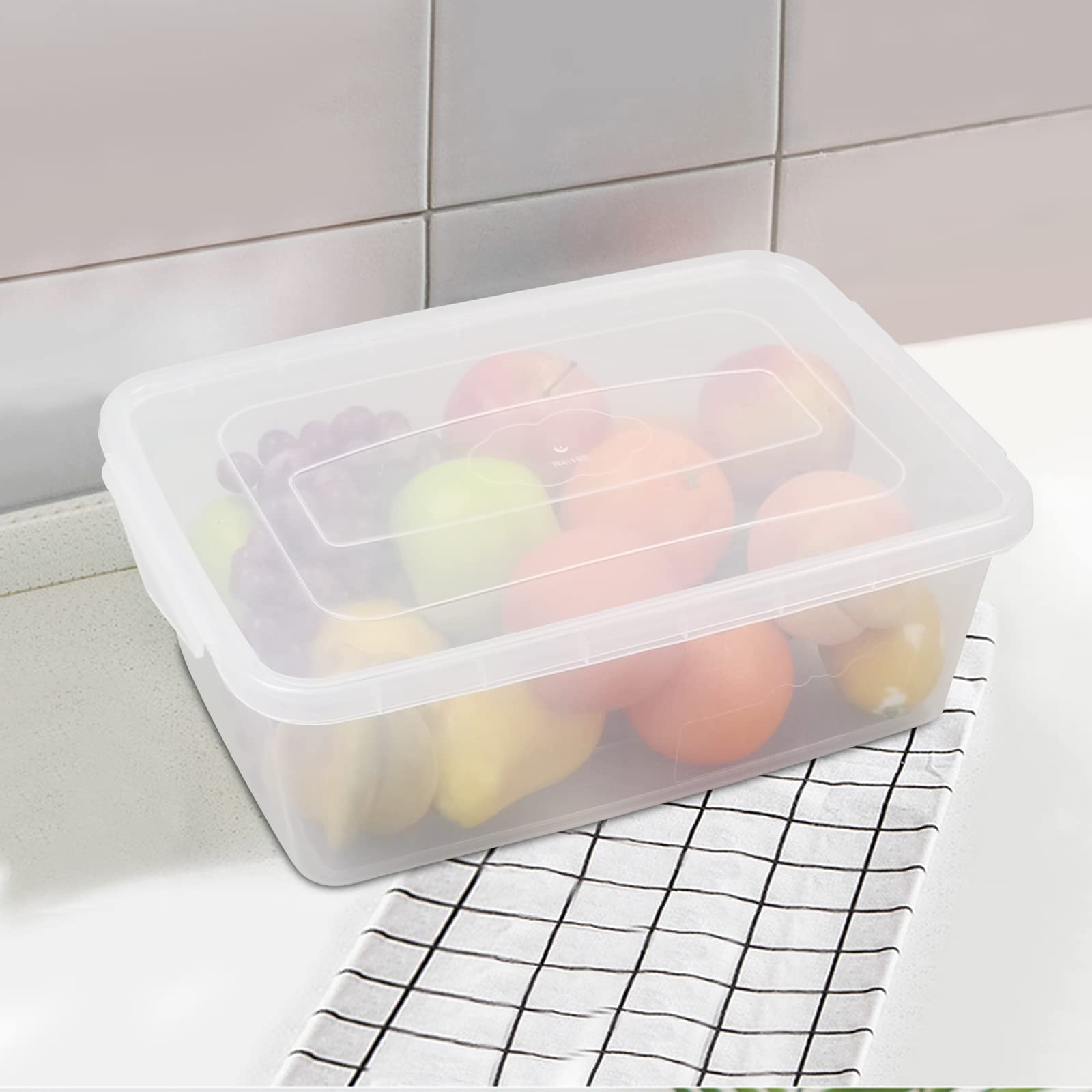 Cand 14 Quart Storage Box 4 Packs, Clear Latching Bin