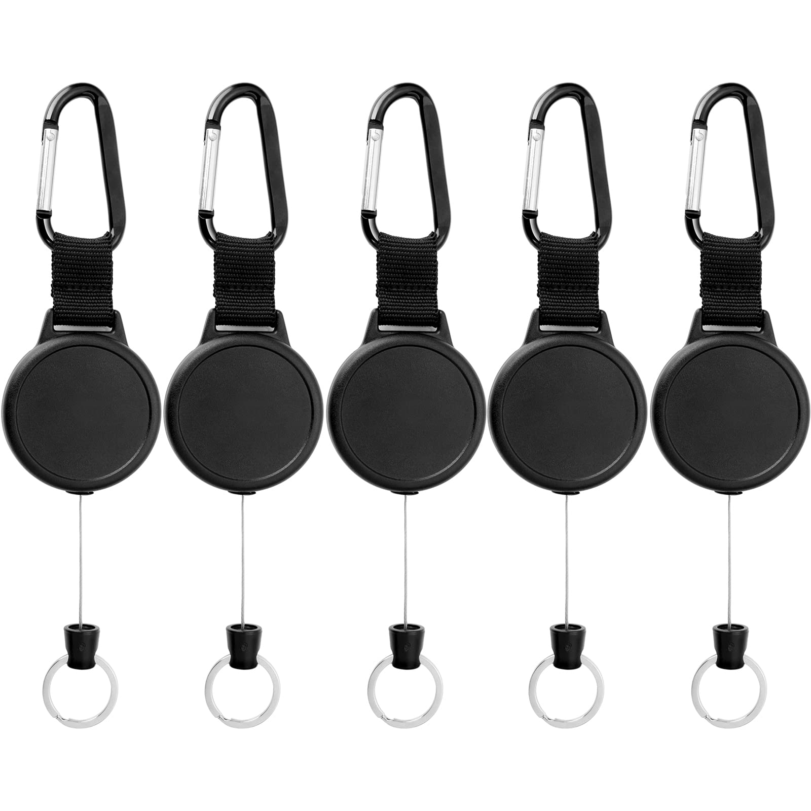 Outus Heavy Duty Key Retractors Retractable Belt Keyholders With Chain Name Card Badge Holders Reel Id Key Chains With 39 Inches