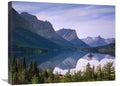 Global Gallery Wild Goose Island in St Mary s Lake, Glacier National Park, Montana-Canvas Art-24 x18 