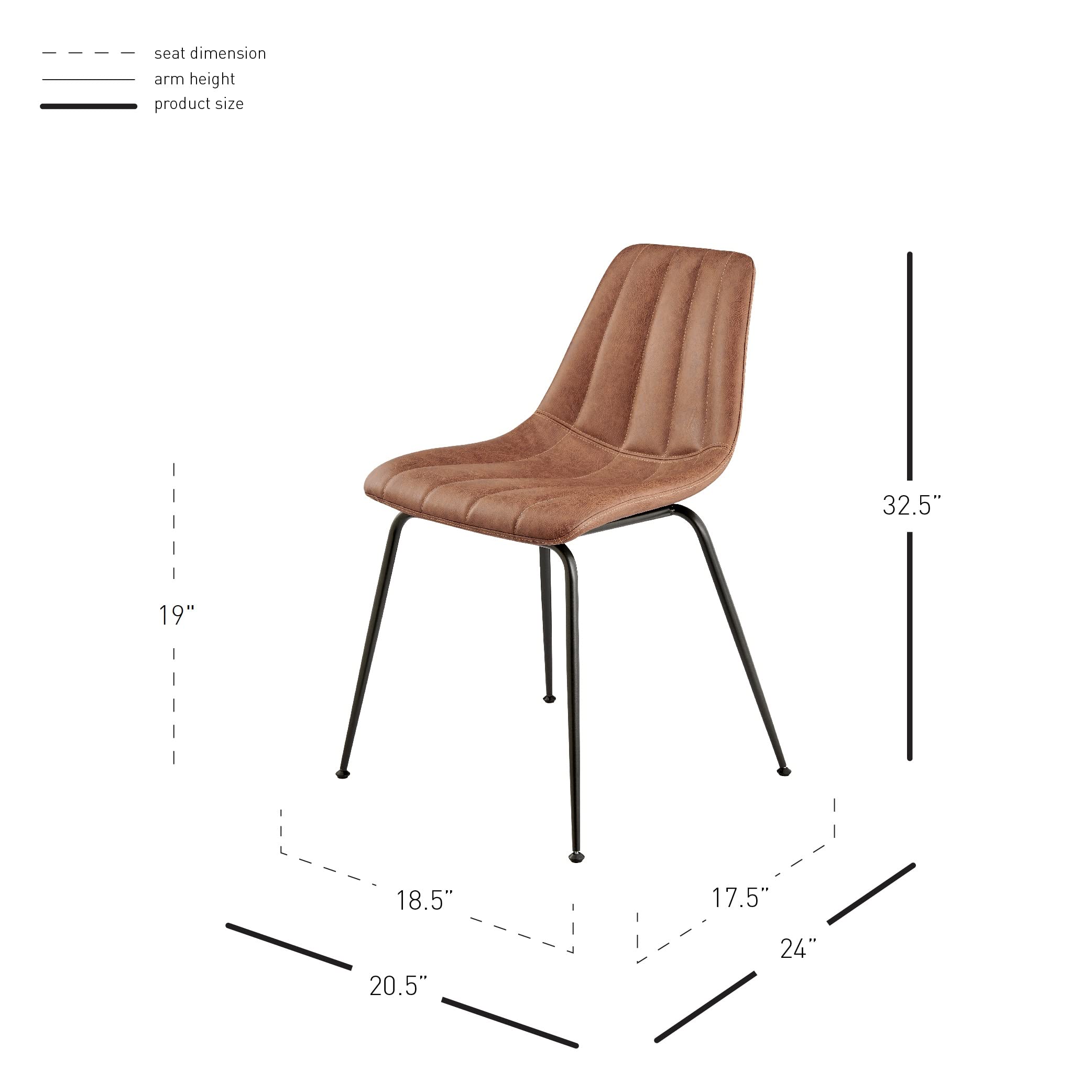 Npd Furniture And More Robert Dining Chair, Umber Brown