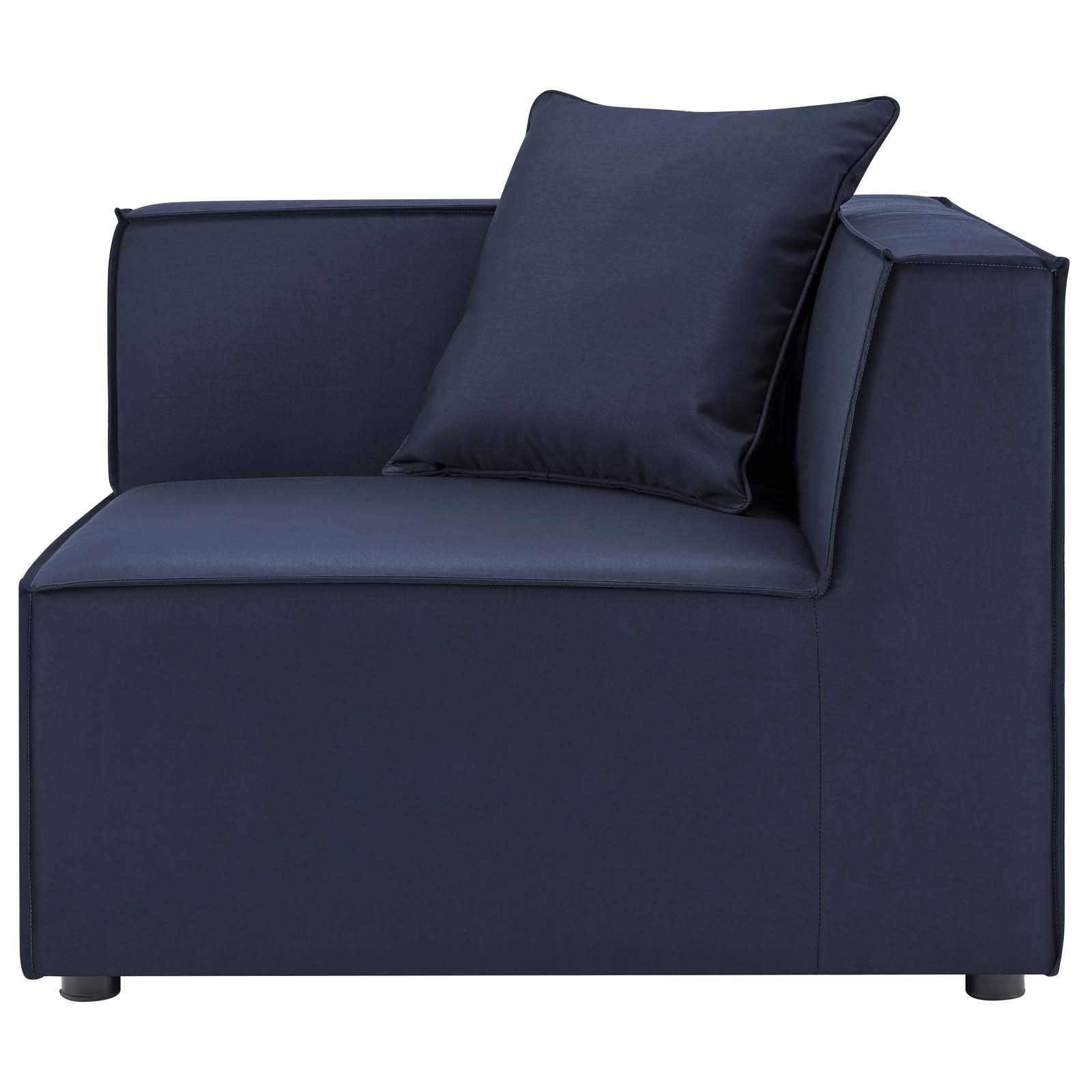 Modway Eei-4380-Nav Saybrook Patio Upholstered 4-Piece Sectional Sofa In Navy, 64 X 103.5 X 25.5