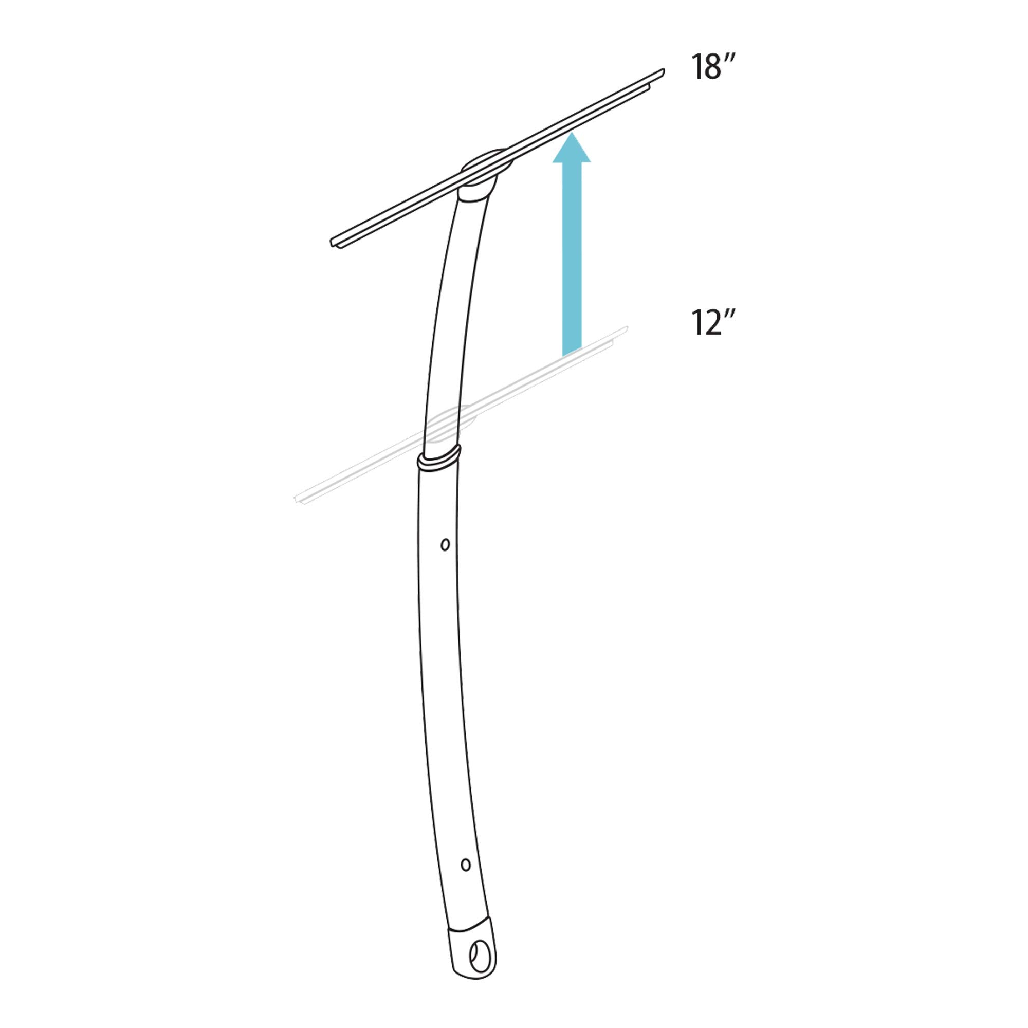 Better Living Products 17900 Extendable Squeegee For Showers Silver Chrome
