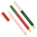 Sweet Water Decor Holiday Cheer Christmas Pens - Cute Pens with Making A List, Naughty or Nice & Fa La La La Readings The Perfec