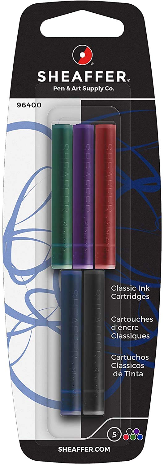 Sheaffer Refills Multicolor 5 Pack Fountain Pen Cartridge - Sh-96400