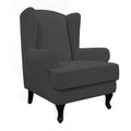 Easy-Going Stretch Wingback Chair Sofa Slipcover 2-Piece Sofa Cover Furniture Protector Couch Soft With Elastic Bottom, Spandex