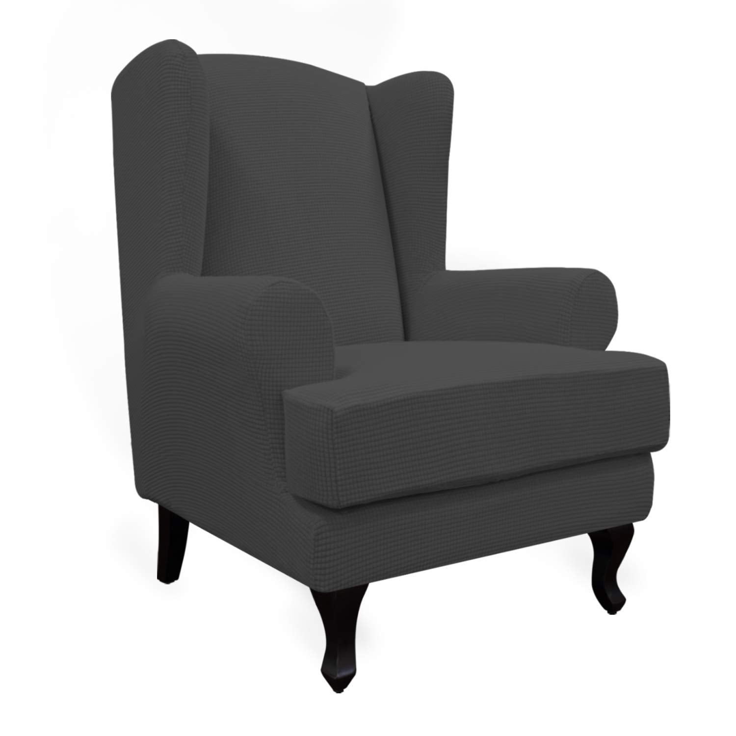 Easy-Going Stretch Wingback Chair Sofa Slipcover 2-Piece Sofa Cover Furniture Protector Couch Soft With Elastic Bottom, Spandex