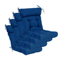 Qilloway Indoor/Outdoor High Back Chair Cushion,Spring/Summer Seasonal All Weather Replacement Cushions. (Royal Blue)