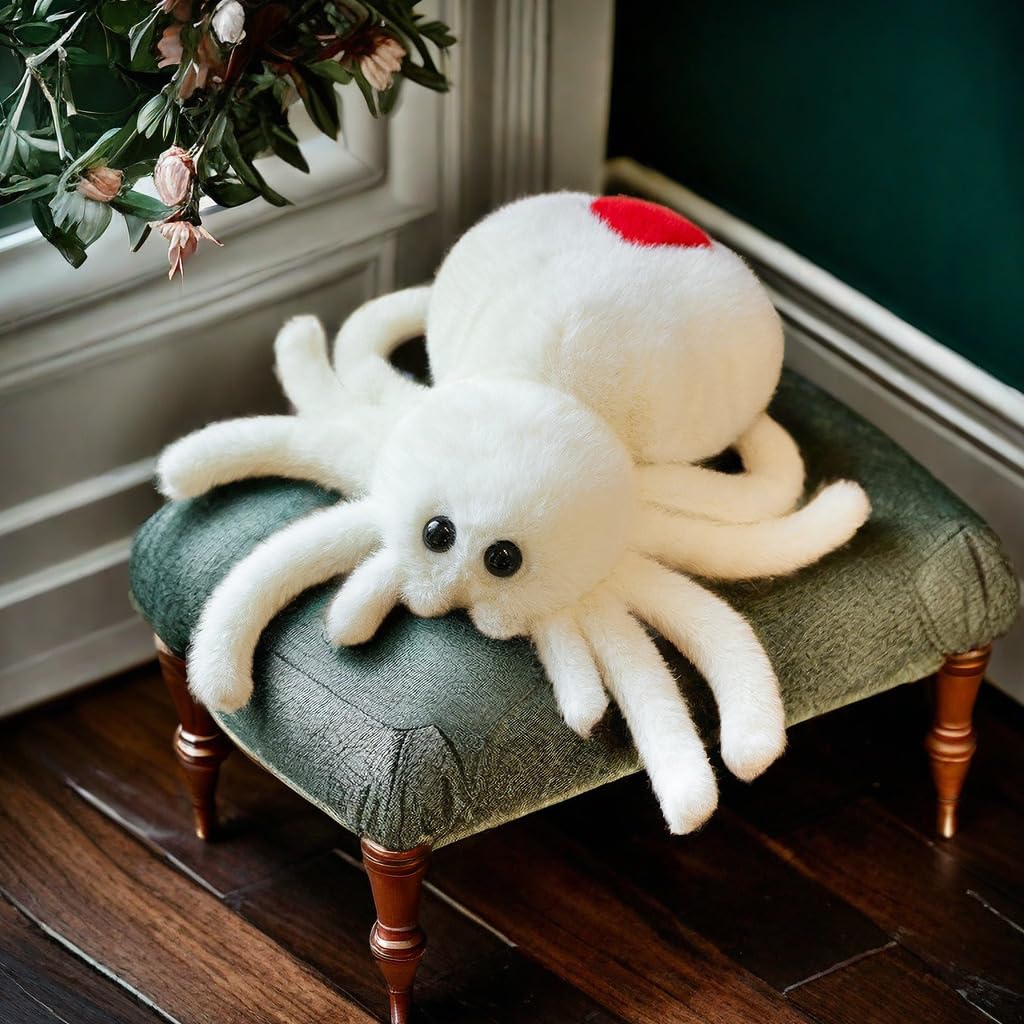 Xitbyja Soft Plush Spider Stuffed Animal Toy,Cute Spider Plushie,Realistic Spiders Plush Toys 9.8Inch Huggable Jumping Spiders,A