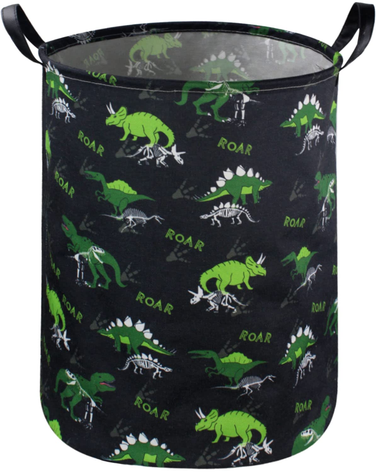 ESSME Kids Hamper,Dinosaur Laundry Hamper Collapsible Canvas Dinosaur Storage Basket for Boys Room Decor, Nursery Hamper,Gift Ba
