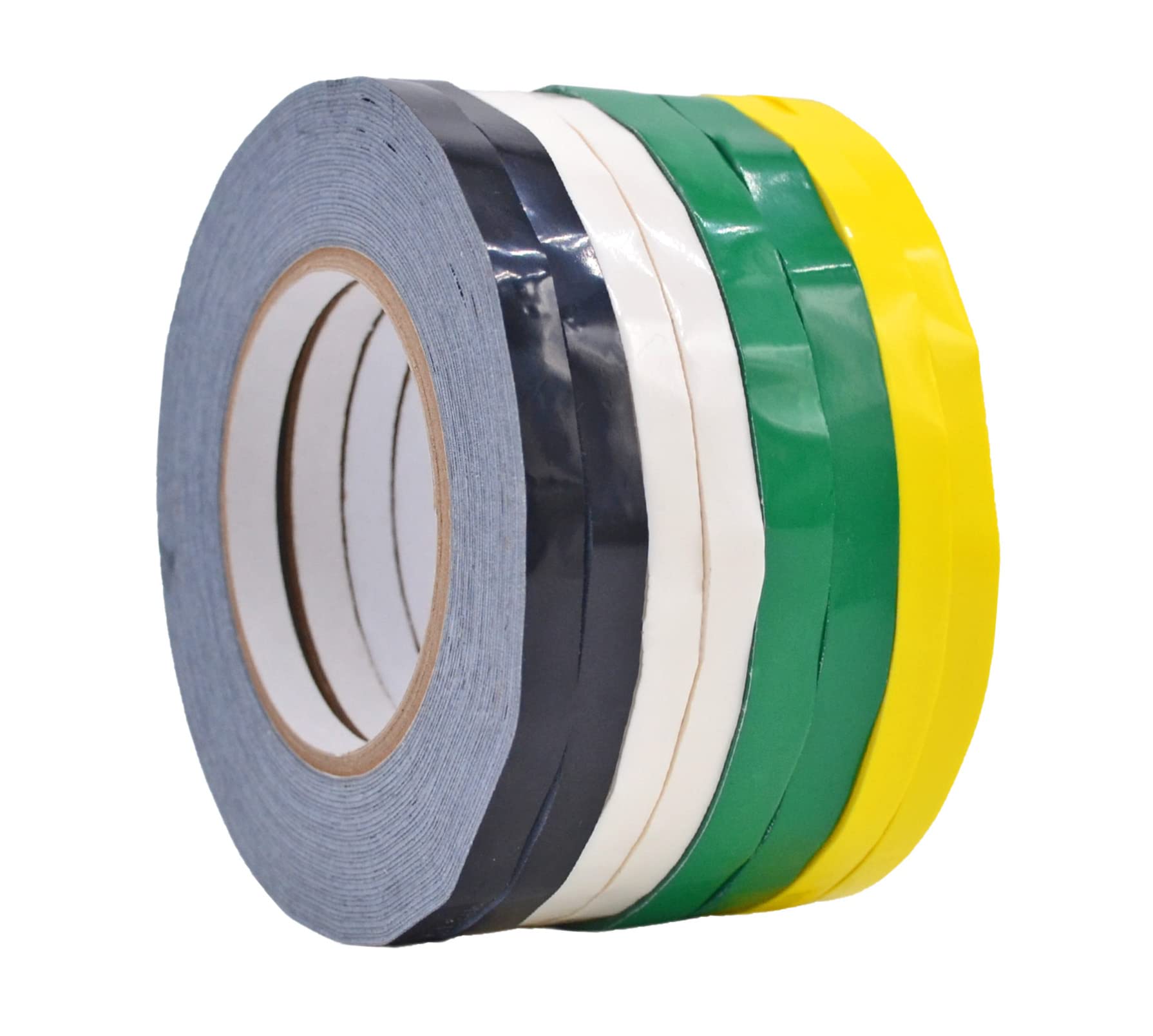 WOD Produce Poly Bag Sealing Tape, Mixed Colors Pack - 3/8 inch x 180 yds. (Pack of 8) for Packaging and Sealing of Meat, Gifts,