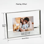 Ahago Silver Floating Frame (6''X8'', Horizontal), For Picture 5X7, 4X6, 3X5, Tabletop Shelf Photo Frame, Home Or Office Decor,