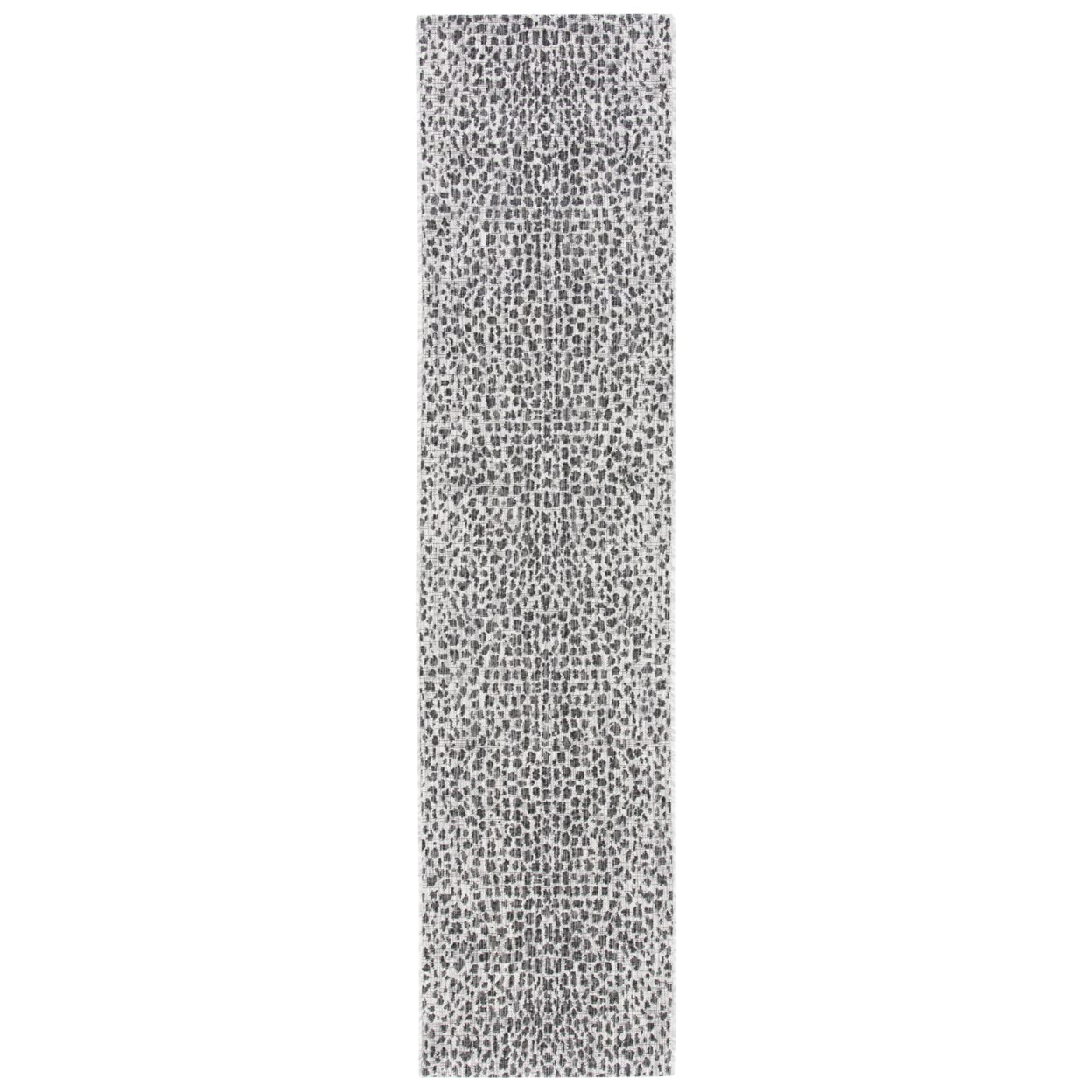 SAFAVIEH Courtyard Collection 2 3 x 18 Grey/Black CY8505 Indoor/ Outside Easy cleansingPatio Backyard Mudroom Runner Mat