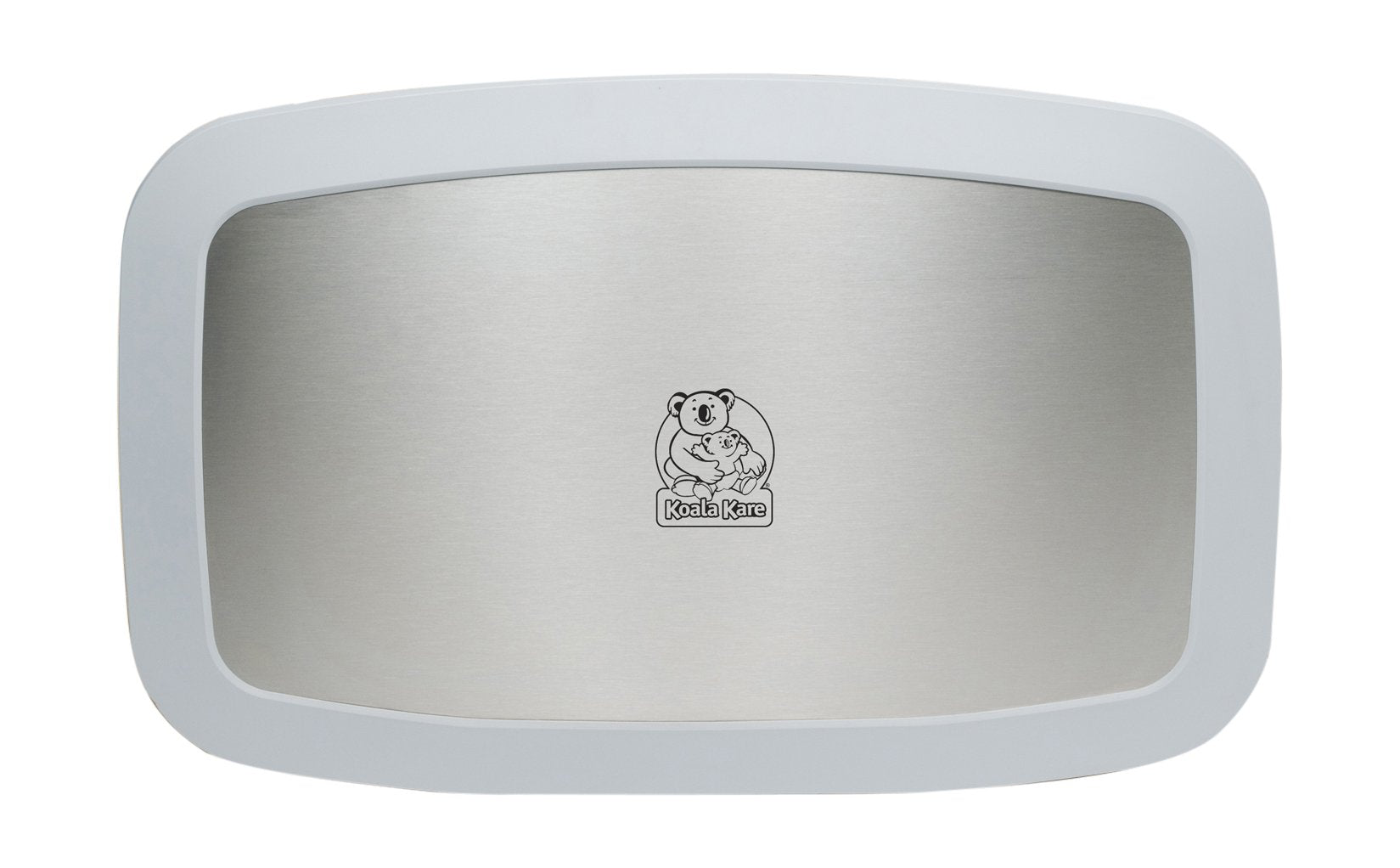 Koala Kare KB200-05SS Horizontal Wall Mounted Baby Changing Station with Stainless Steel Veneer, White Granite