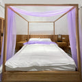 Linentalks Lilac Canopy Bed Scarf for Twin Bed, Sheer Bed Canopy Scarf, Sheer Scarf Valance Canopy Bed Drapes, Four Post Bed Can
