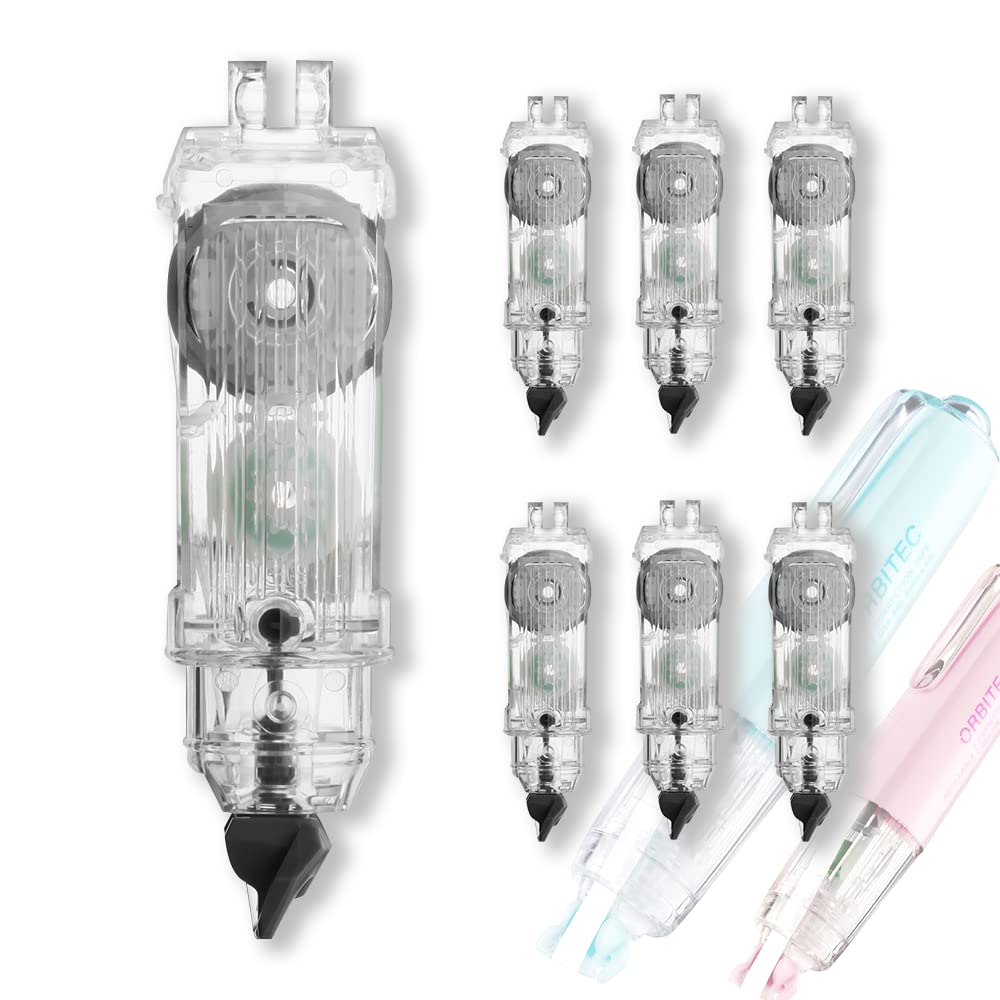 Bitosee Correction Tape Refills, Carrier Tape For All The Du Series Refillable Correction Tapes, 6 Counts