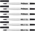 Unibene Parker Compatible Rollerball Refill 6 Pack, 0.7Mm Medium Point - Black, Smooth Writing Replaceable German Gel Ink Pen Re