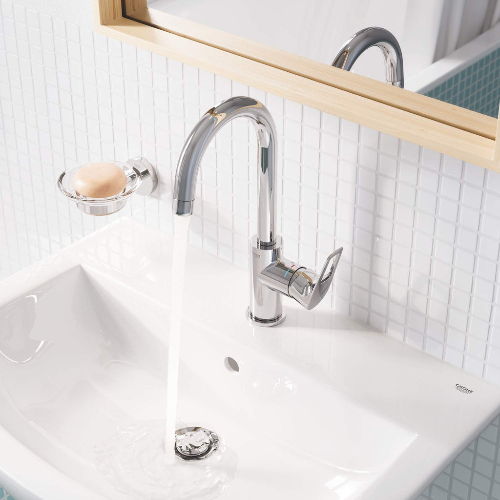 Grohe 40585001 Baucosmopolitan Holder F.Glass/Soap, Starlight Chrome