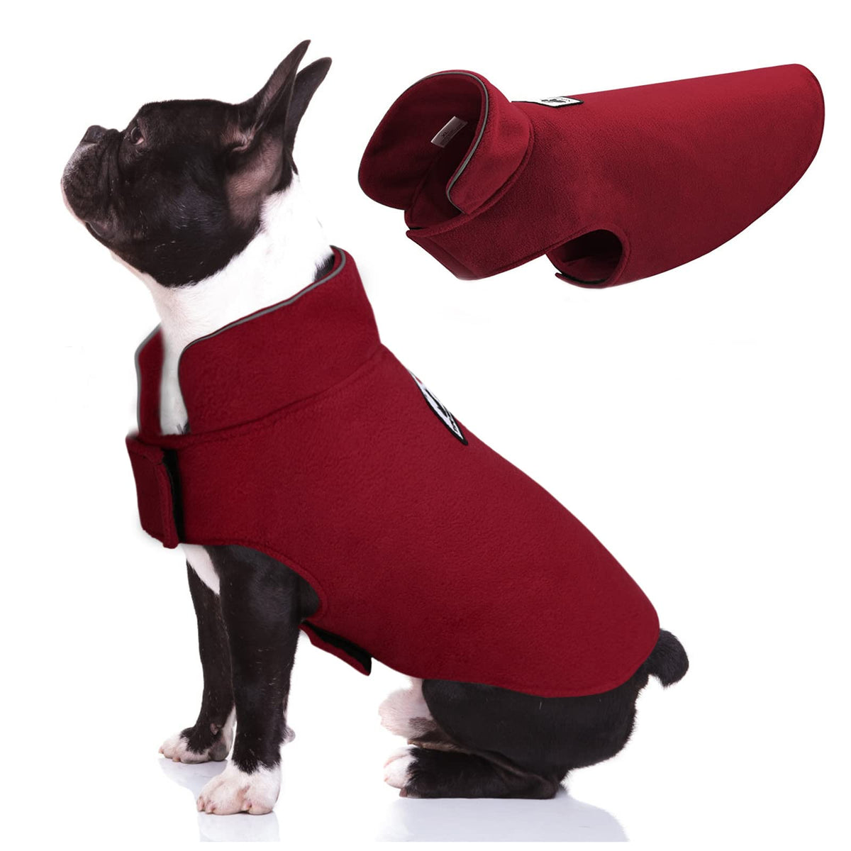 Windproof Winter Warm Fleece Dog Coat Jacket Reflective Soft Pet Dog Vest Apparel Overcoat For Small Medium Large Breeds For Col