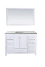Laviva Wilson 48 - White Cabinet Matte White Viva Stone Solid Surface Countertop