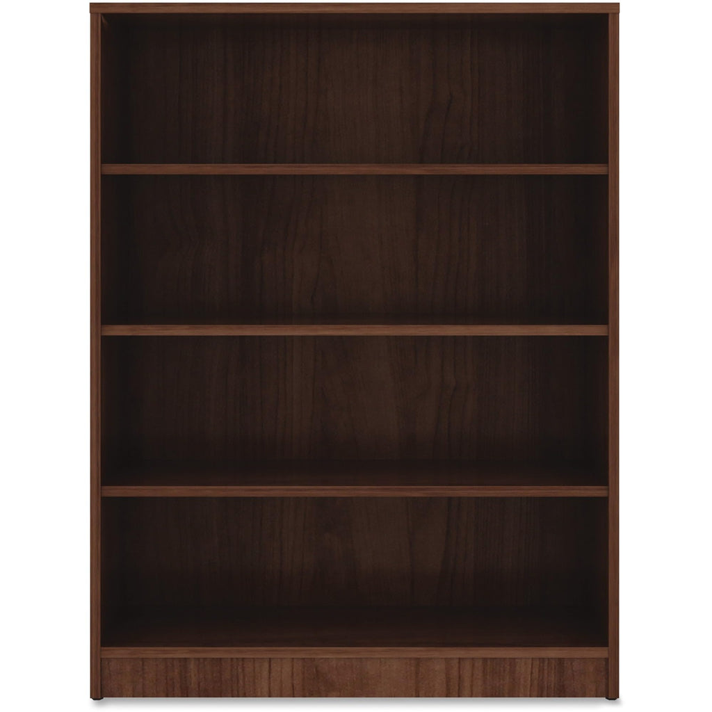 Lorell Walnut Laminate Bookcase, 48" x 36" x 12"