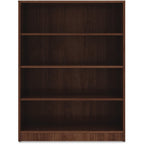 Lorell Walnut Laminate Bookcase, 48" x 36" x 12"