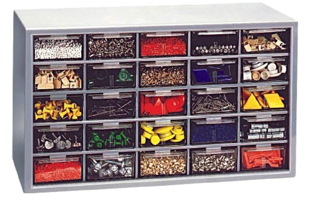 Sky Ac025 Component Organiser With 25 Drawers Transparent, Size 400X250X160 Mm C025 Component Organiser With 25 (Grey, Plastic)