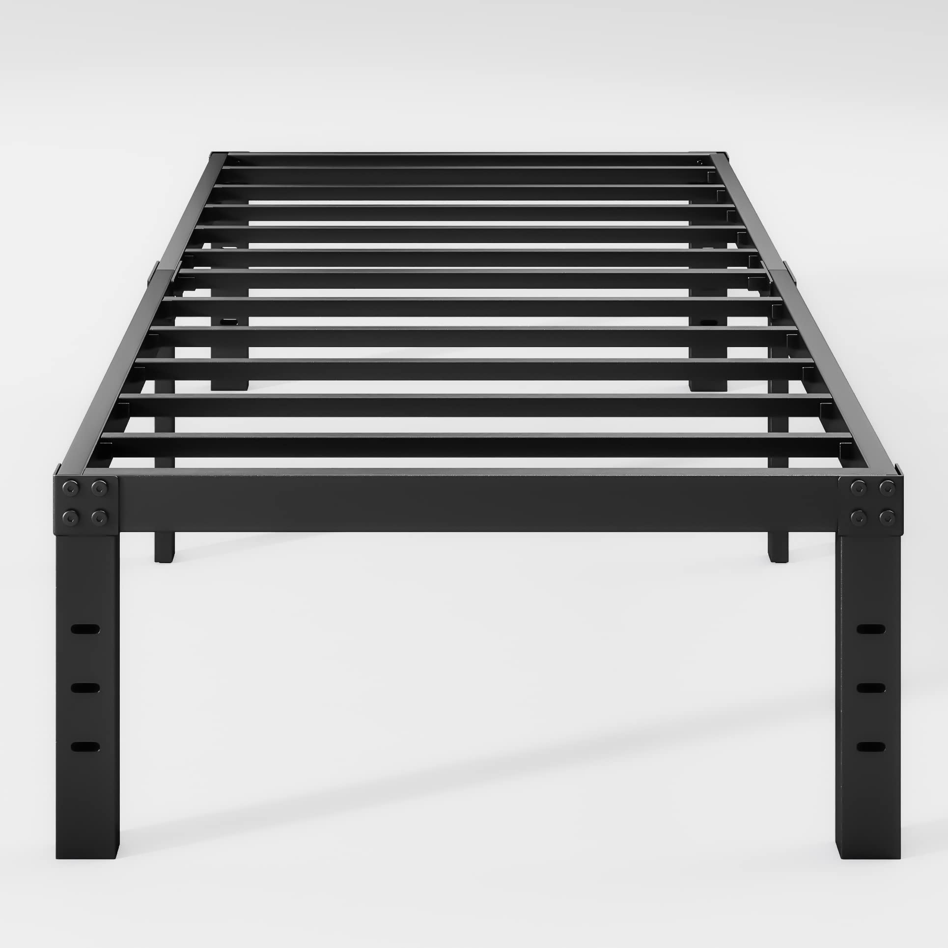 Neslime 14 Inch Twin Bed Frame No Box Spring Needed, Metal Platform Twin Size Bed Frame, Heavy Duty, Easy Assembly and Noise Fre