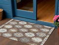 3 X 5 Brown Ivory And Taupe Southwestern Washable Indoor Outdoor Area Rug