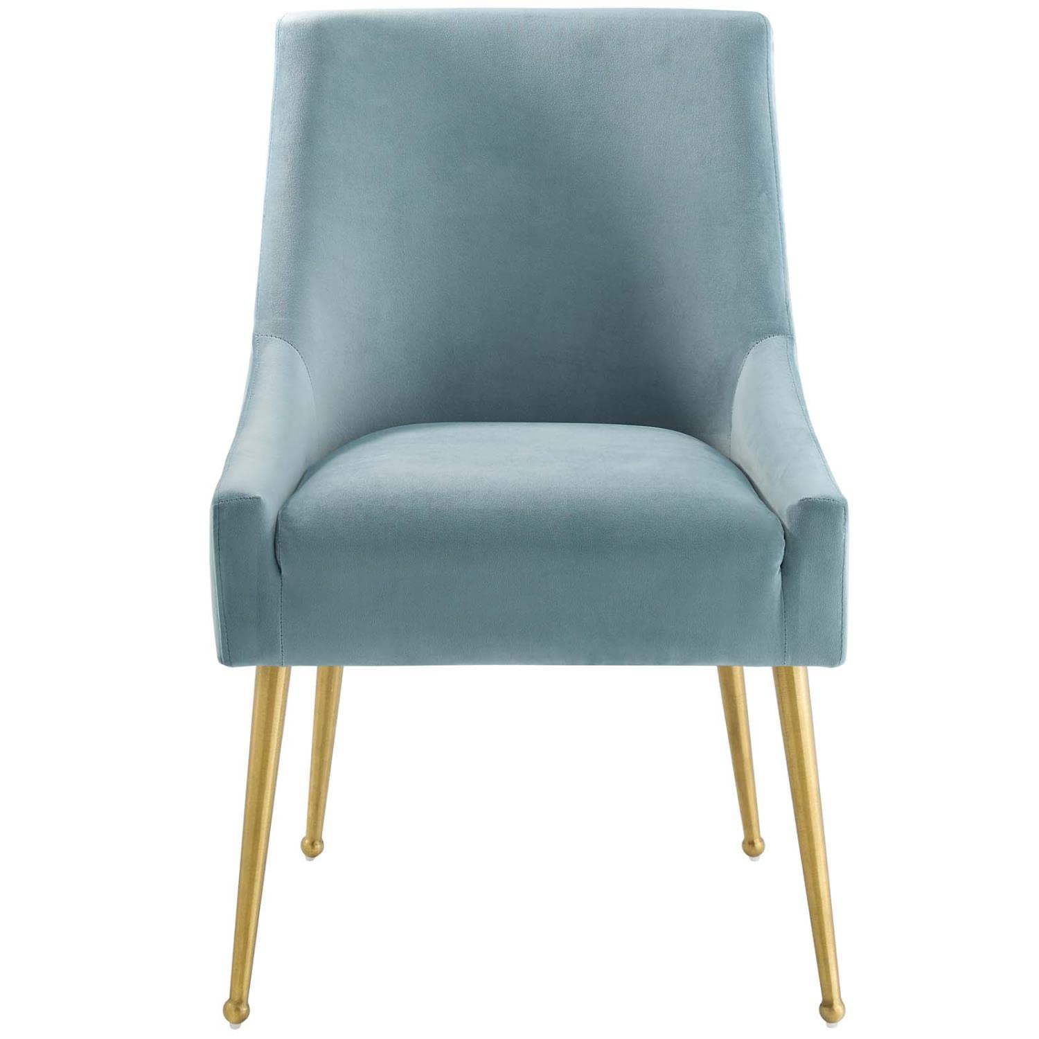 Modway Discern Upholstered Performance Velvet Dining Chair, Light Blue