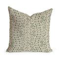 Manggou Decorative Cushion Cover Peridot Green Cheetah Print Sofa Pillow Cover Cream Green Animal Print Leopard Check Pillow Wit