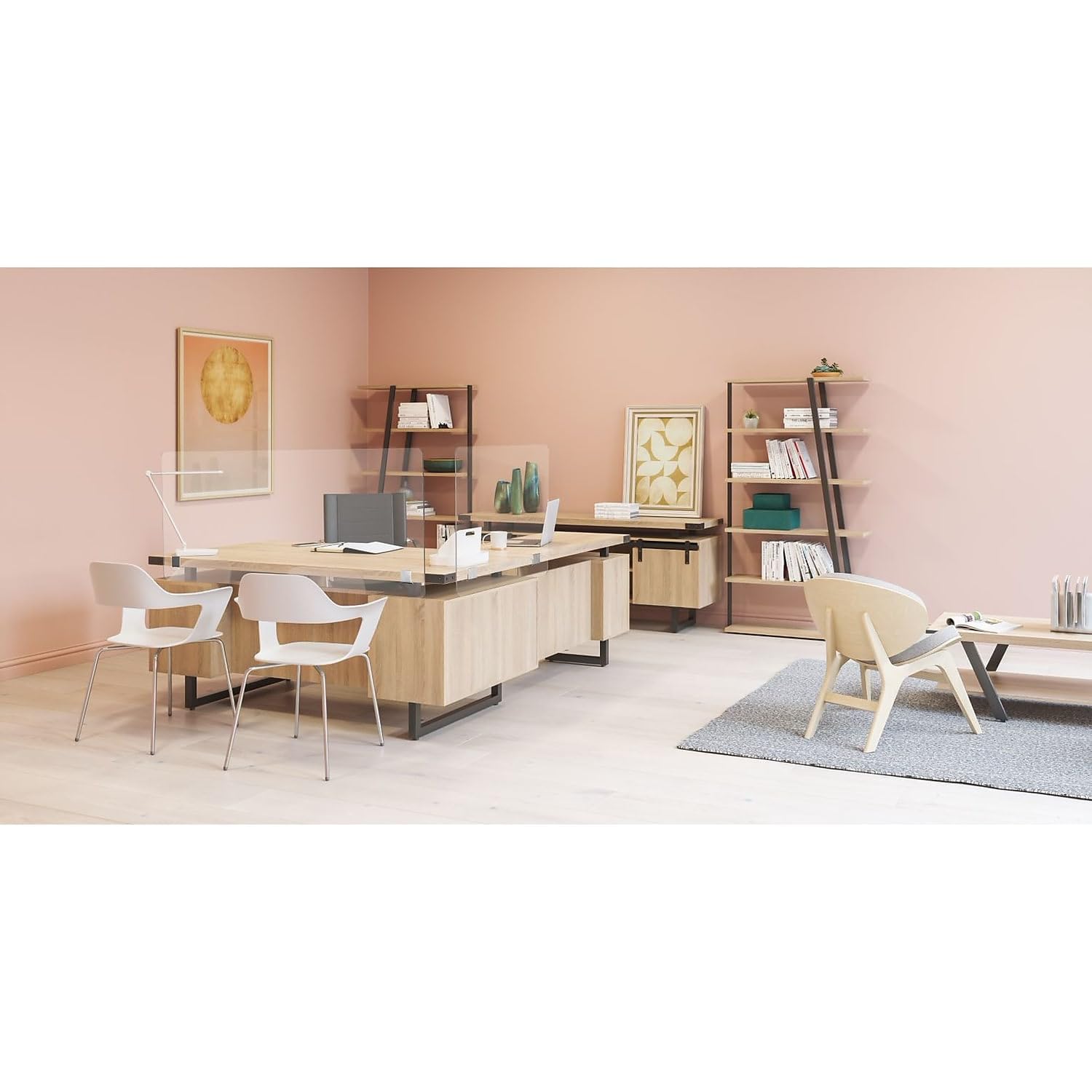 Safco Products Desktop Privacy & Wellness Panel - 59.5&quot;&quot; W x 23.5&quot;&quot; H, Clear (7517CL)