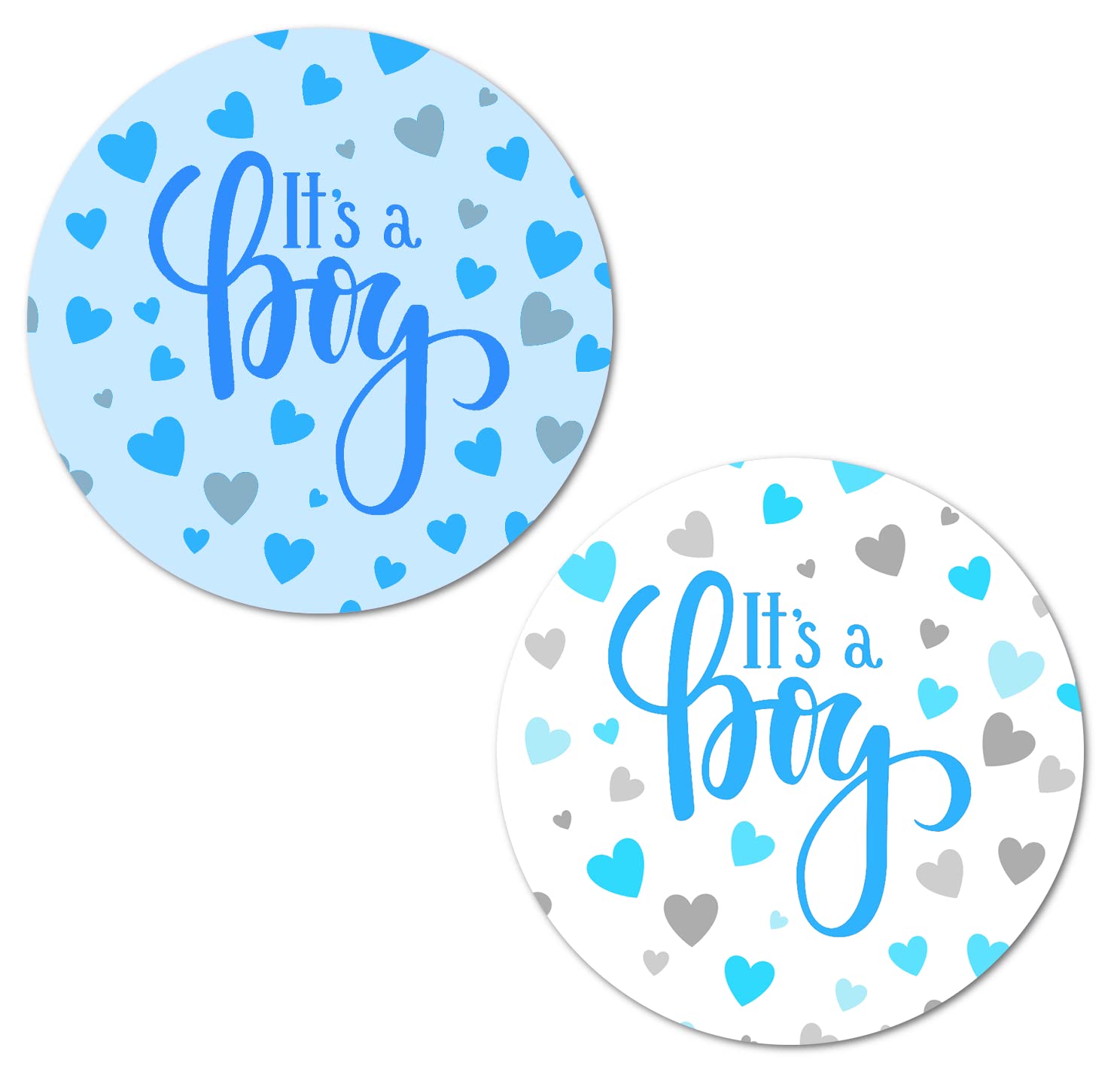 40 Blue Its A Boy Stickers, 2 Inch Big Round Glossy Labels, Baby Shower, Great For Party Favors, Tags, Games And Supplies. Made