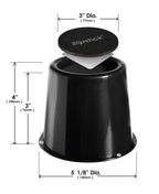 Slipstick Premium 3 Inch Bed Risers/Furniture Raisers With Steel Reinforced Holder Top, Lifts Height 3'' (6 Pack) Supports 3,960