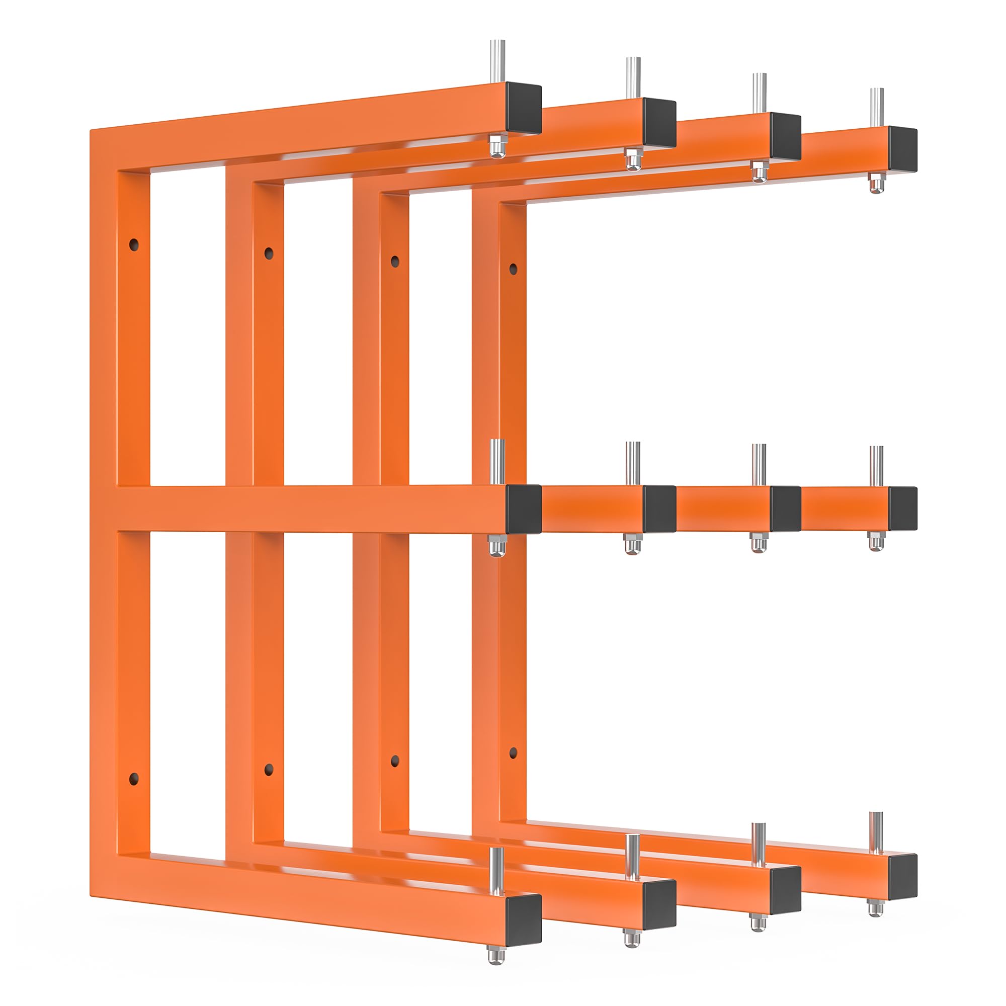 4 PACK Lumber Rack Wall-Mounted Lumber Storage Rack, Heavy Duty Wood Storage Racks With 6-Level System, 1320 LB Sturdy Garage Wo