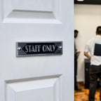 The Metal Foundry Staff Only Metal Door Sign. Art Deco Style Home D  Cor Accessories Door Or Wall Aluminium Plaque. Handmade In