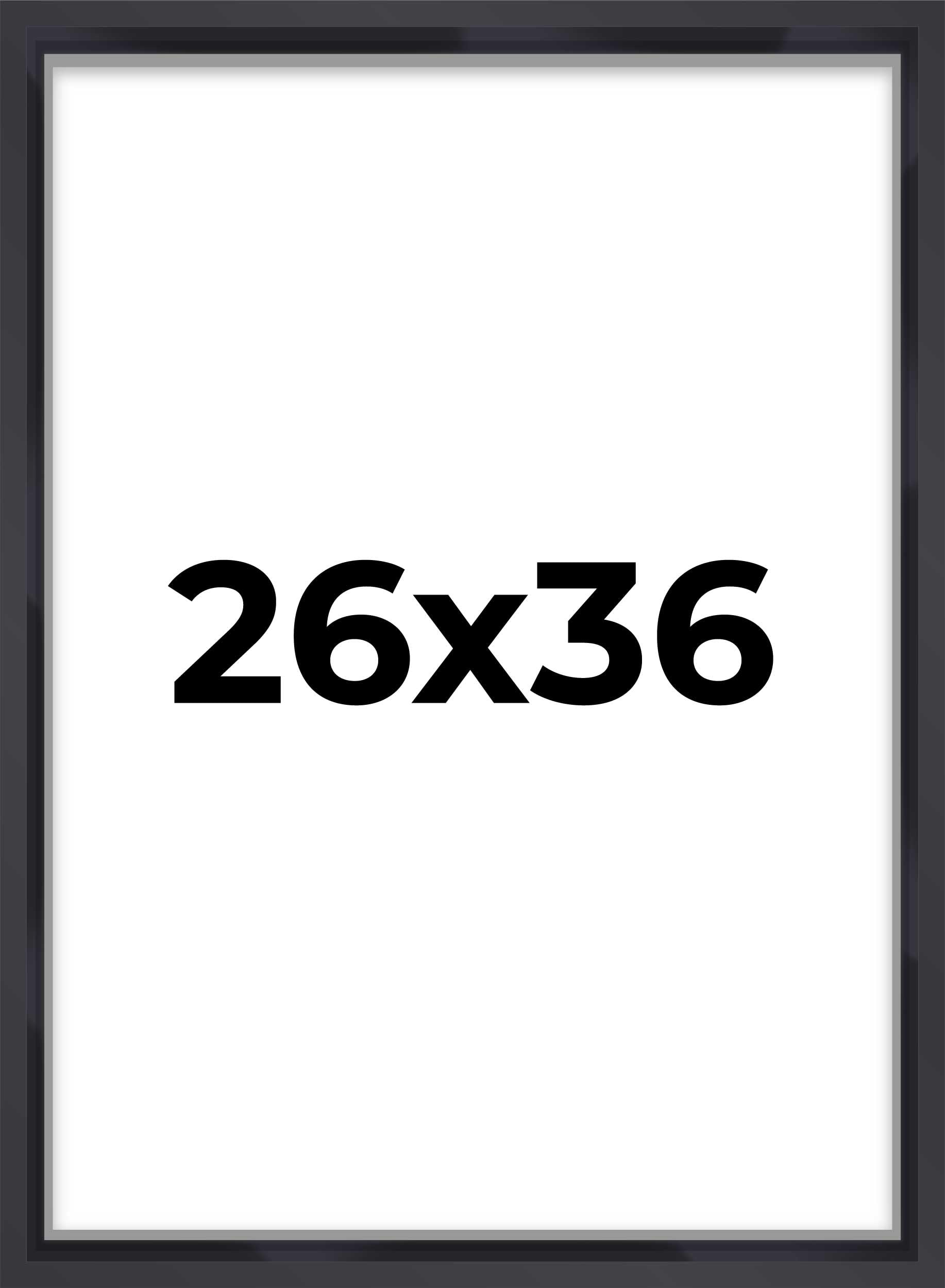 26x36 Shadow Box Frame Contemporary Black | 1'' Depth of Usable Space| Interior Size 26x36 or 36x26 Inches| UV Resistant Acrylic