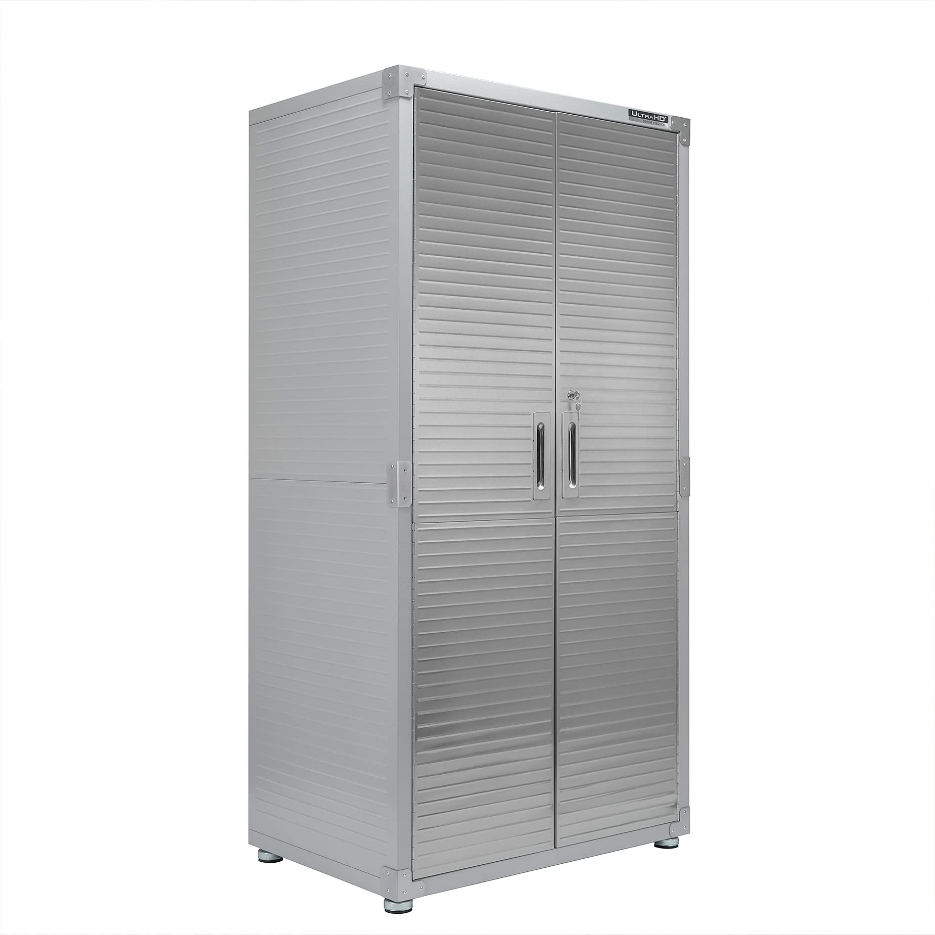 Seville Classics UltraHD Solid Steel Lockable Metal Storage Cabinet Locker Organizer, w/Adjustable Shelves for Garage, Warehouse
