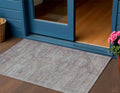 3 X 5 Pewter And Gray Aztec Washable Indoor Outdoor Area Rug