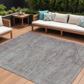 8 X 10 Pewter And Gray Aztec Washable Indoor Outdoor Area Rug