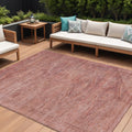 10 X 14 Terra Cotta And Salmon Aztec Washable Indoor Outdoor Area Rug