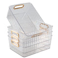 Innouse 4 Packs Pantry Freezer Organizer Bins, Small Plastic Container Bin