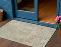 3 X 5 Tan And Beige Medallion Washable Indoor Outdoor Area Rug